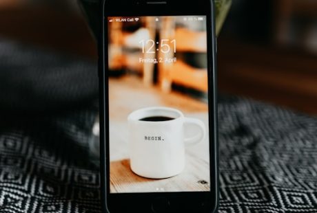 white ceramic mug on black wooden tray